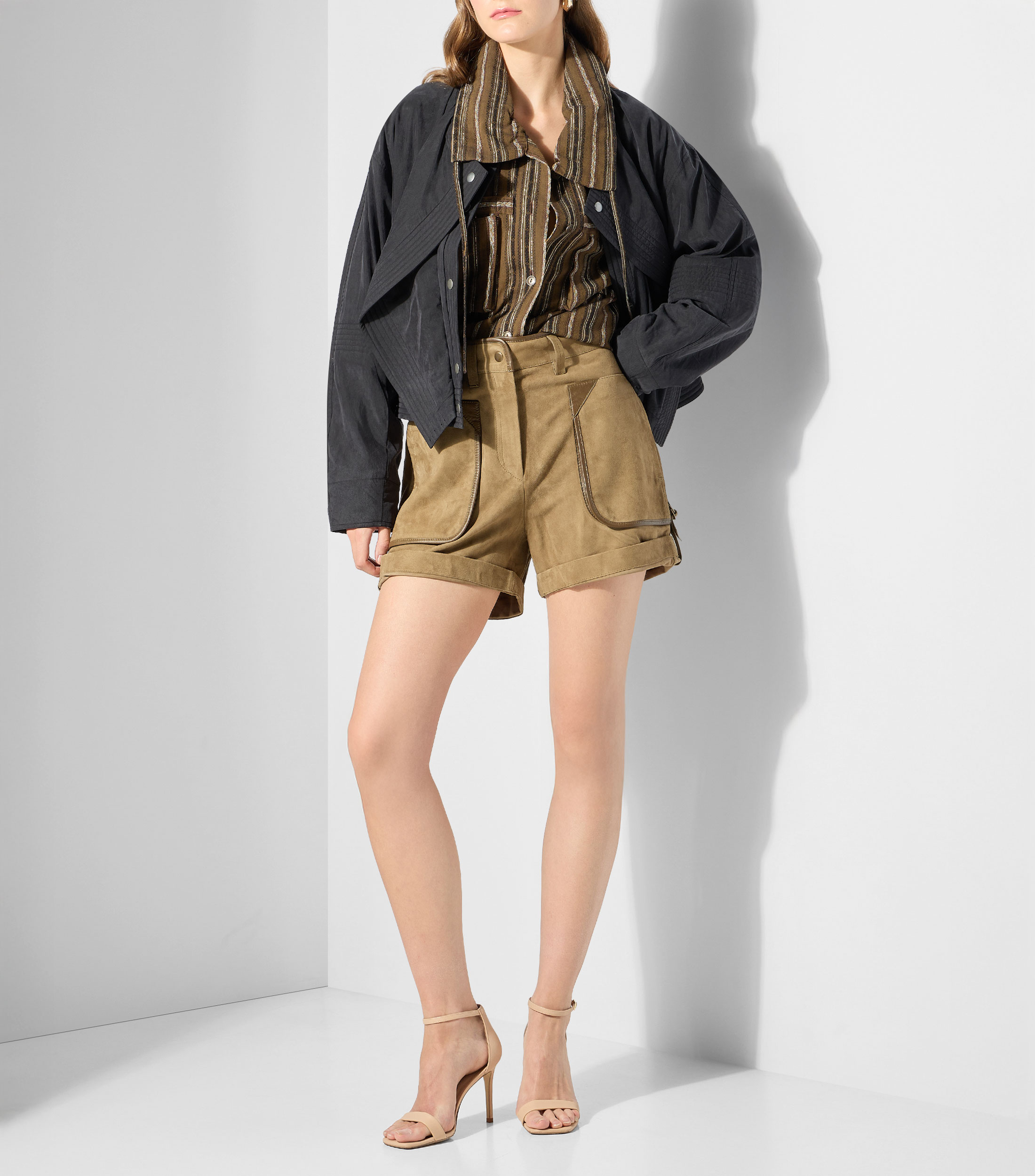 Short de piel liso Mujer